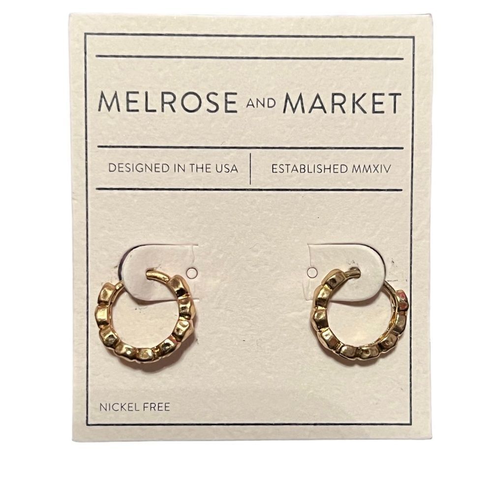 🤯5/$25🤯 Melrose And Market Gold Tone Textured Huggies